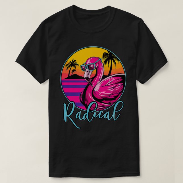 Camiseta Pájaro Flamingo Rosa (Diseño del anverso)