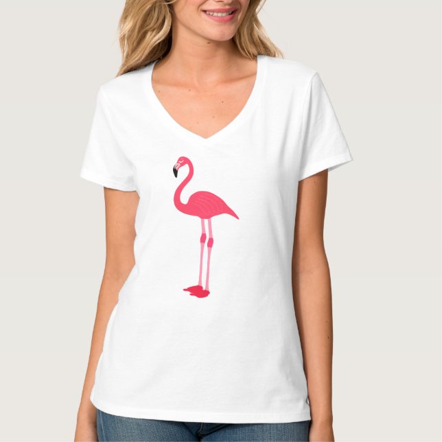 Camiseta Pájaro Flamingo Rosa-64305 (Anverso)