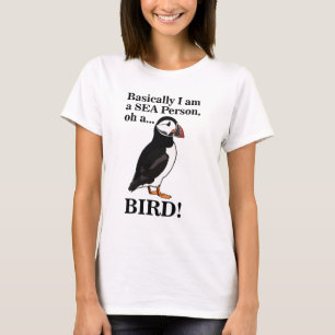 Camiseta Pájaro frailecillo ave marina ornitología divertid