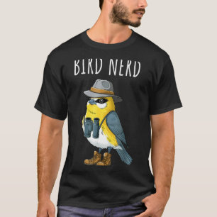 Camiseta Pájaro friki divertido observador de aves observad