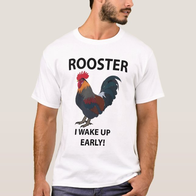 Camiseta Pájaro Gallo Divertido  (Anverso)
