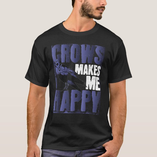 Camiseta Pájaro Gótico Black Animal Crow 1 (Anverso)