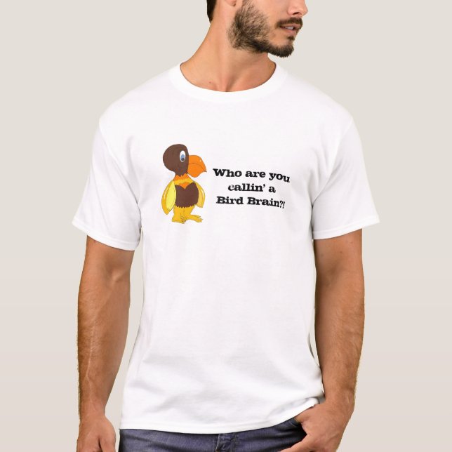 Camiseta Pájaro Gracioso con Cerebro de Pájaro (Anverso)