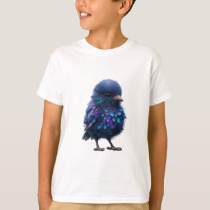 Camiseta Pájaro Infantil Pluma Brillante Galaxia Cósmica Ir