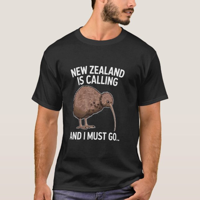 Camiseta Pájaro Kiwi Fauna de Nueva Zelanda (Anverso)