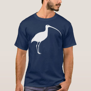 Camiseta Pájaro longirrostro blanco del zarapito