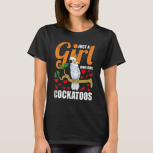 Camiseta Pájaro Loro Corazón de Cockatoo Chicas Cute Coc