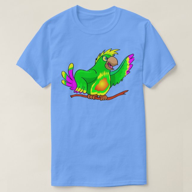 Camiseta Pájaro loro hablando (Diseño del anverso)