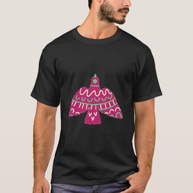 Camiseta Pájaro morado con pico verde (Anverso)