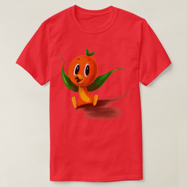 Camiseta pájaro naranja 2 (Diseño del anverso)