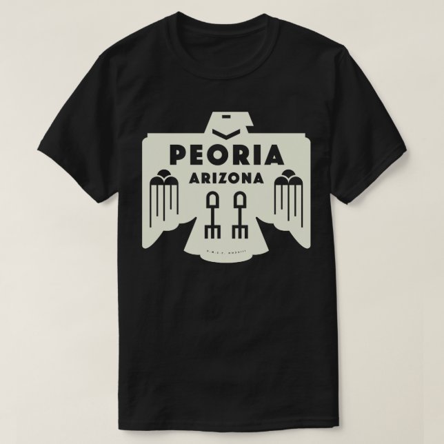 Camiseta Pájaro nativo americano Peoria Arizona Tan (Diseño del anverso)