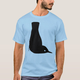 Camiseta Pájaro negro del trepatroncos que hace frente
