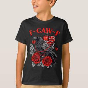 Camiseta Pájaro Negro Divertido F-caw-f Anti Día de San Val