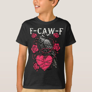 Camiseta Pájaro Negro Divertido F-caw-f Anti Día de San Val