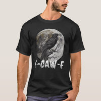 Pájaro negro divertido F-Caw-F luna gótico humor a