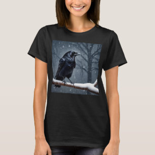 Camiseta Pájaro negro oscuro de raven