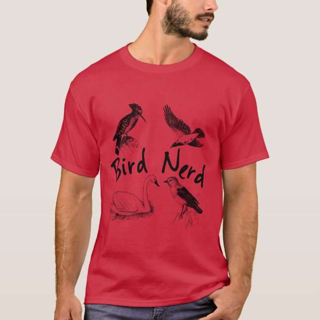 Camiseta Pájaro Nerd Bird observación Ornitólogo Wings vint (Anverso)