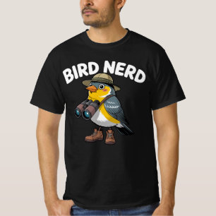 Camiseta Pájaro Nerd Divertido Observación de Aves   Amante