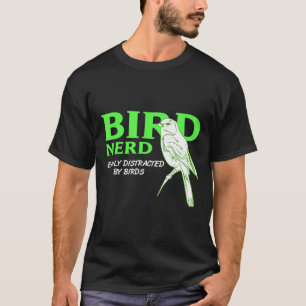 Camiseta Pájaro Nerd Fácilmente Distraído Por Pájaros Prese