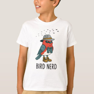 Camiseta Pájaro Nerd Funny Bird Mirando Aves Aves Lover