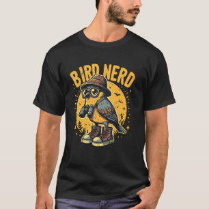 Camiseta Pájaro Nerd Gracioso Viendo Pájaros Aves Lover W