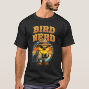 Camiseta Pájaro Nerd Gracioso Viendo Pájaros Aves Lover W
