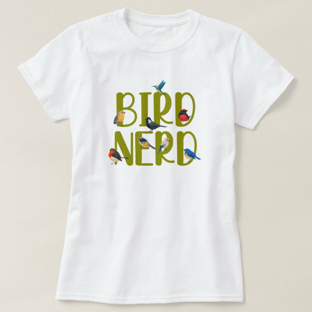 Camiseta Pájaro Nerd Observación de Aves (Diseño del anverso)