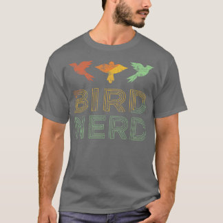 Camiseta Pájaro Nerd Observador De Pájaros Viendo Retro Vin