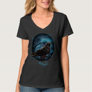 Camiseta Pájaro nerd un cuervo luna de cuervo para observad