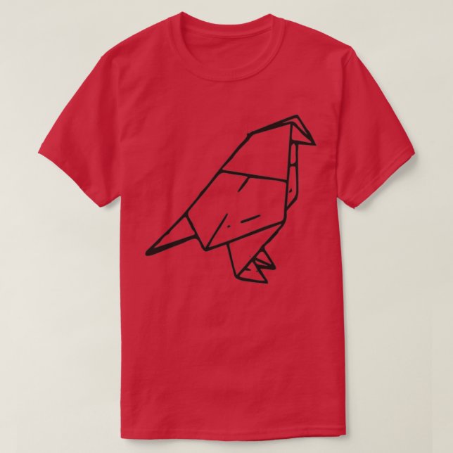 Camiseta Pájaro originami 10 (Diseño del anverso)