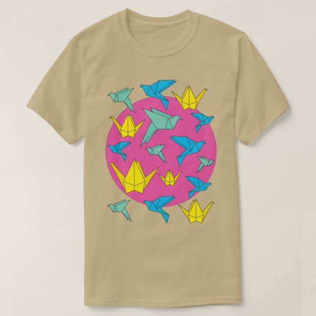 Camiseta Pájaro originami 40 (Diseño del anverso)