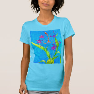 Camiseta Pájaro Orquídea Pequeño y Bonito