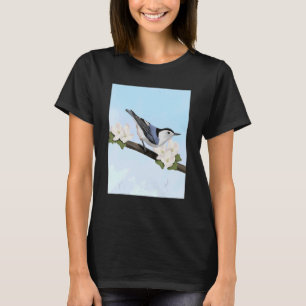 Camiseta Pájaro pájaro pájaro pechuga blanca para observar
