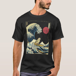 Camiseta Pájaro Parakeet Kanagawa Wave Funny Surf Animal 1
