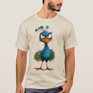 Camiseta Pájaro pavo real extravagante