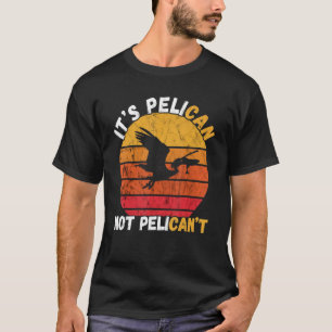 Camiseta Pájaro pelicano es tropical de la vendimia pelícan