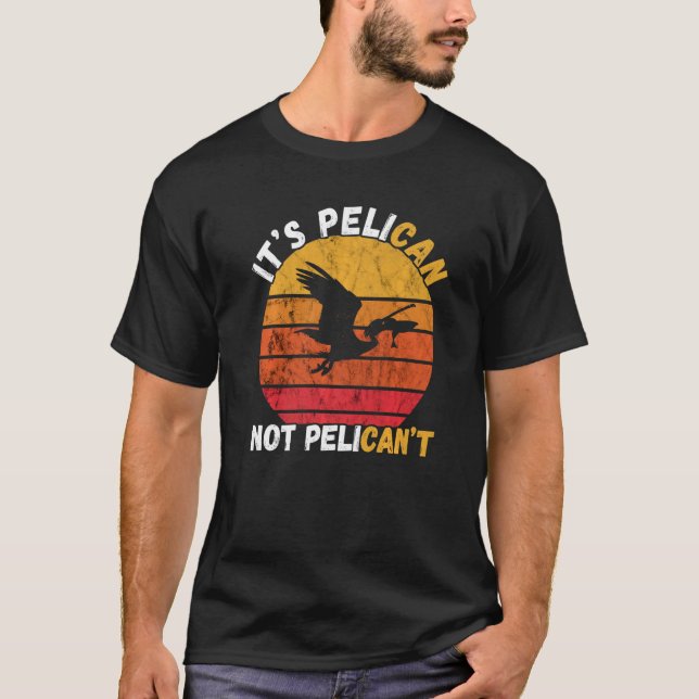 Camiseta Pájaro pelicano es tropical de la vendimia pelícan (Anverso)