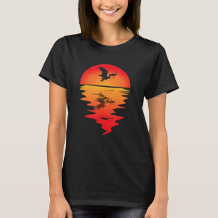 Camiseta Pájaro Pelícano Pescado Atrapa Pájaro Tropical Ani