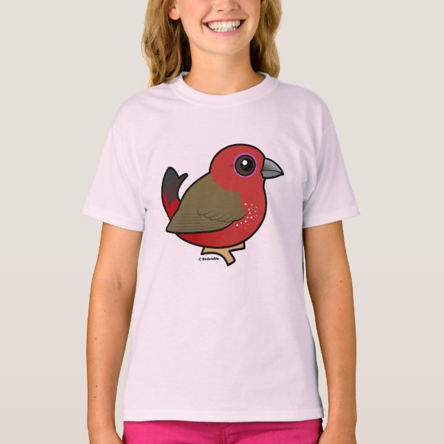 Camiseta Pájaro Personalizado birdorable de Firefinch (Anverso)