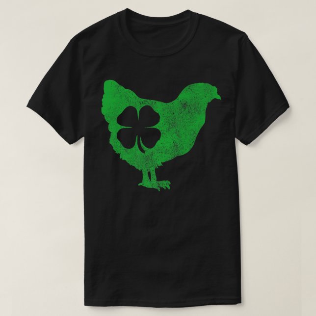 Camiseta Pájaro pollo Hen Shamrock St (Diseño del anverso)