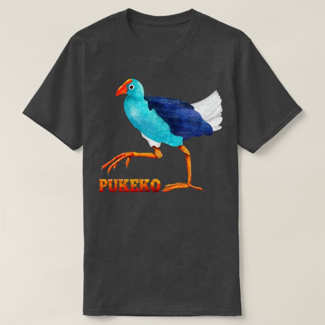 Camiseta Pájaro Pukeko de Nueva Zelanda (Diseño del anverso)