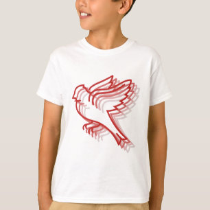 Camiseta pájaro rojo animal en capas