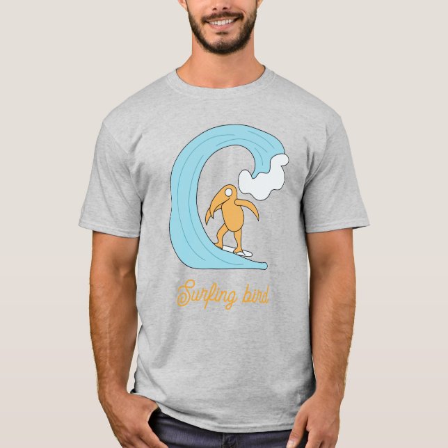 Camiseta Pájaro surfeando (Anverso)