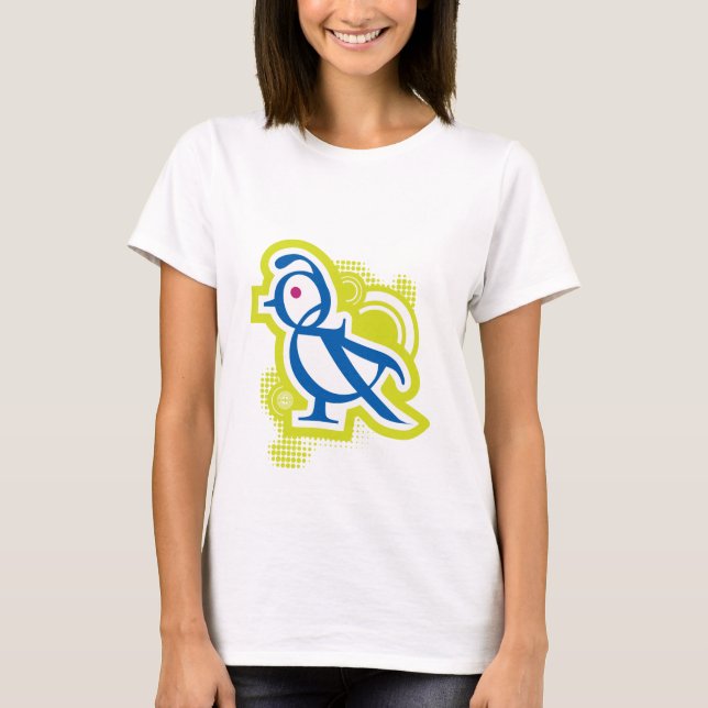 Camiseta Pájaro tipográfico (Anverso)
