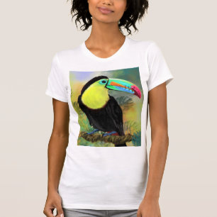 Camiseta Pájaro Toco Tropical Toco Toucan - Pintado mezclad