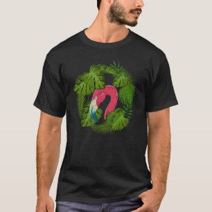 Camiseta Pájaro tropical Exótico Animal Pink Flamingo