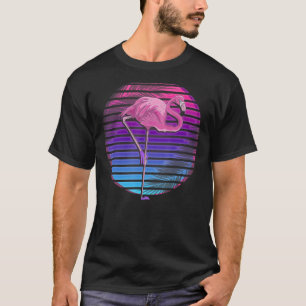 Camiseta Pájaro Tropical Retro Animal Exótico Vaporwave Ros