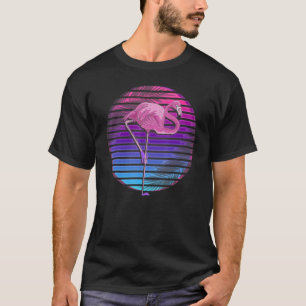 Camiseta Pájaro Tropical Retro Animal Exótico Vaporwave Ros