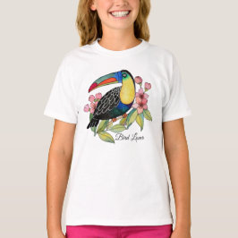 Camiseta Pájaro Turco Acuático Con Flores