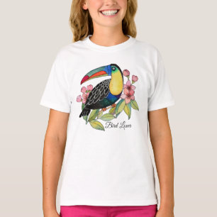 Camiseta Pájaro Turco Acuático Con Flores